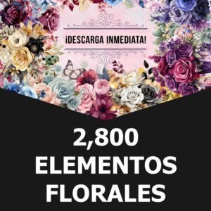 2,800 ELEMENTOS FLORALES COLORIDO