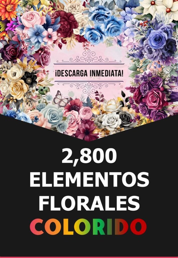 2,800 ELEMENTOS FLORALES COLORIDO